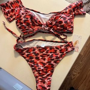 Prettygarden two piece bathing suit NWT size M